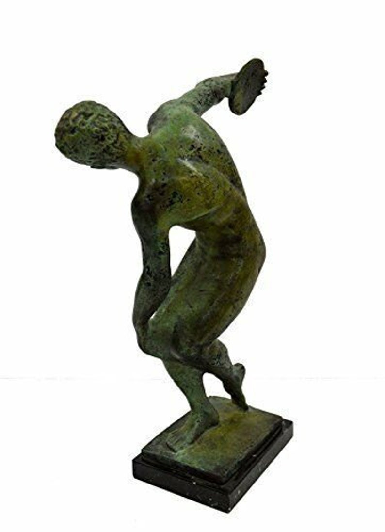 Discobolus Of Myron Large Bronze Statue Discus Thrower - Etsy