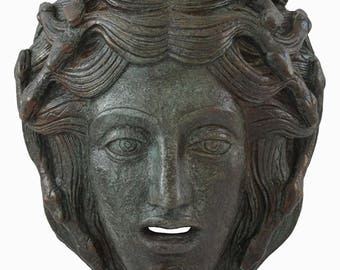 Erinyes Small Mask - Erinys - Female Furies Deities - Ancient Greek Theatre - Erinies