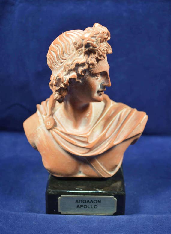 Apollo Skulptur Buste Antiken Griechischen Gott Der Sonne Und Etsy