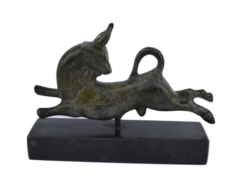 Bronze Bull Statue Ancient Greek Reproduction Sculpture on Etsy