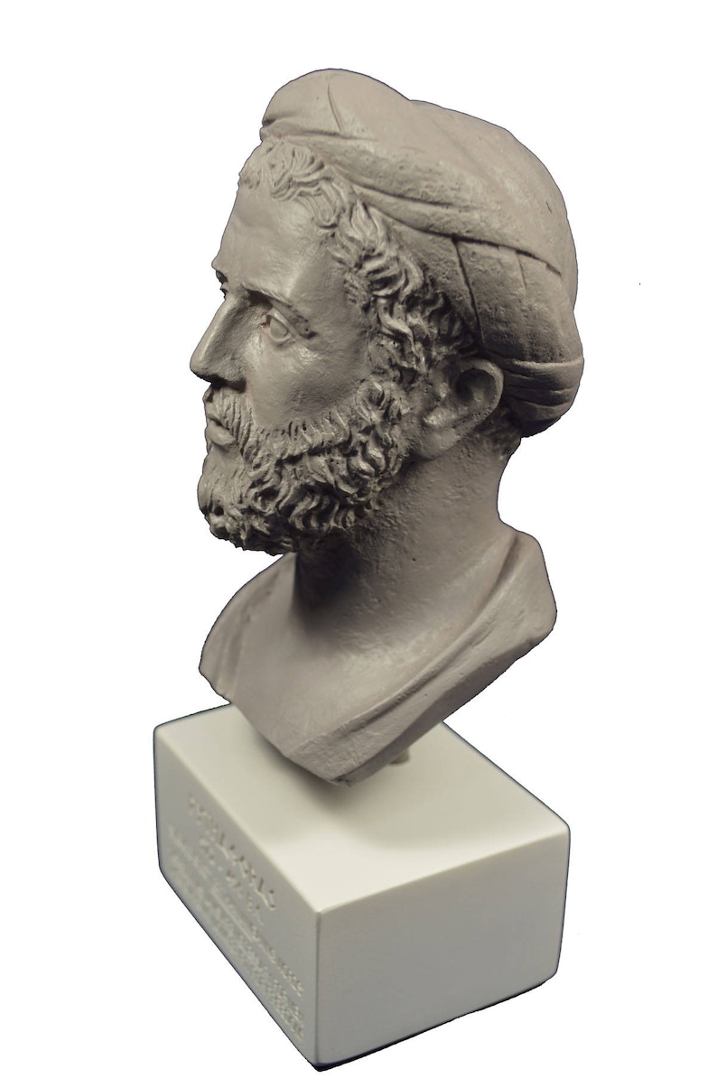 Pythagoras sculpture of Samos ancient Greek mathematician Etsy