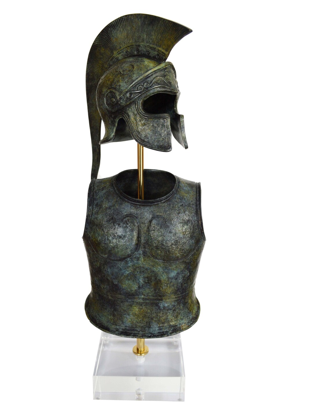 Greek Macedonian Small Helmet Armor Panoply Antique Style Pure Bronze