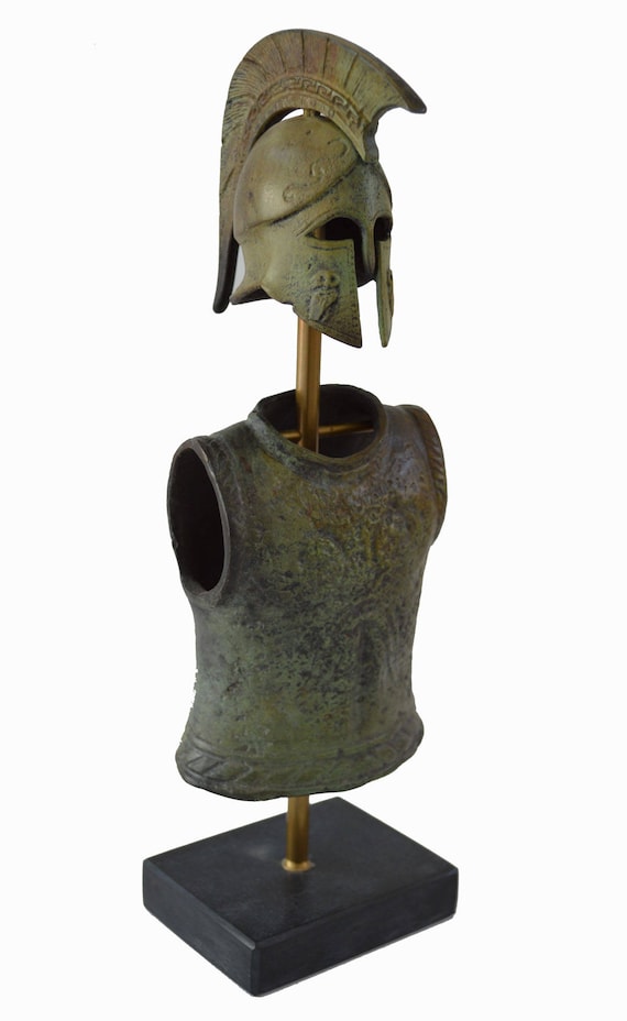 Ancient Greek armor bronze set Helmet and Breastplate small Etsy