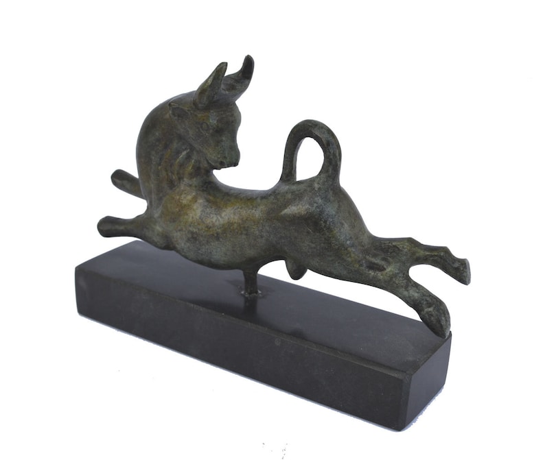 Bronze Bull Statue Ancient Greek Reproduction Sculpture on Etsy