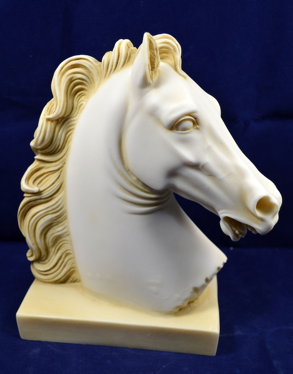 Horsehead Sculpture Ancient Greek Aged Artifact Head Bust Etsy
