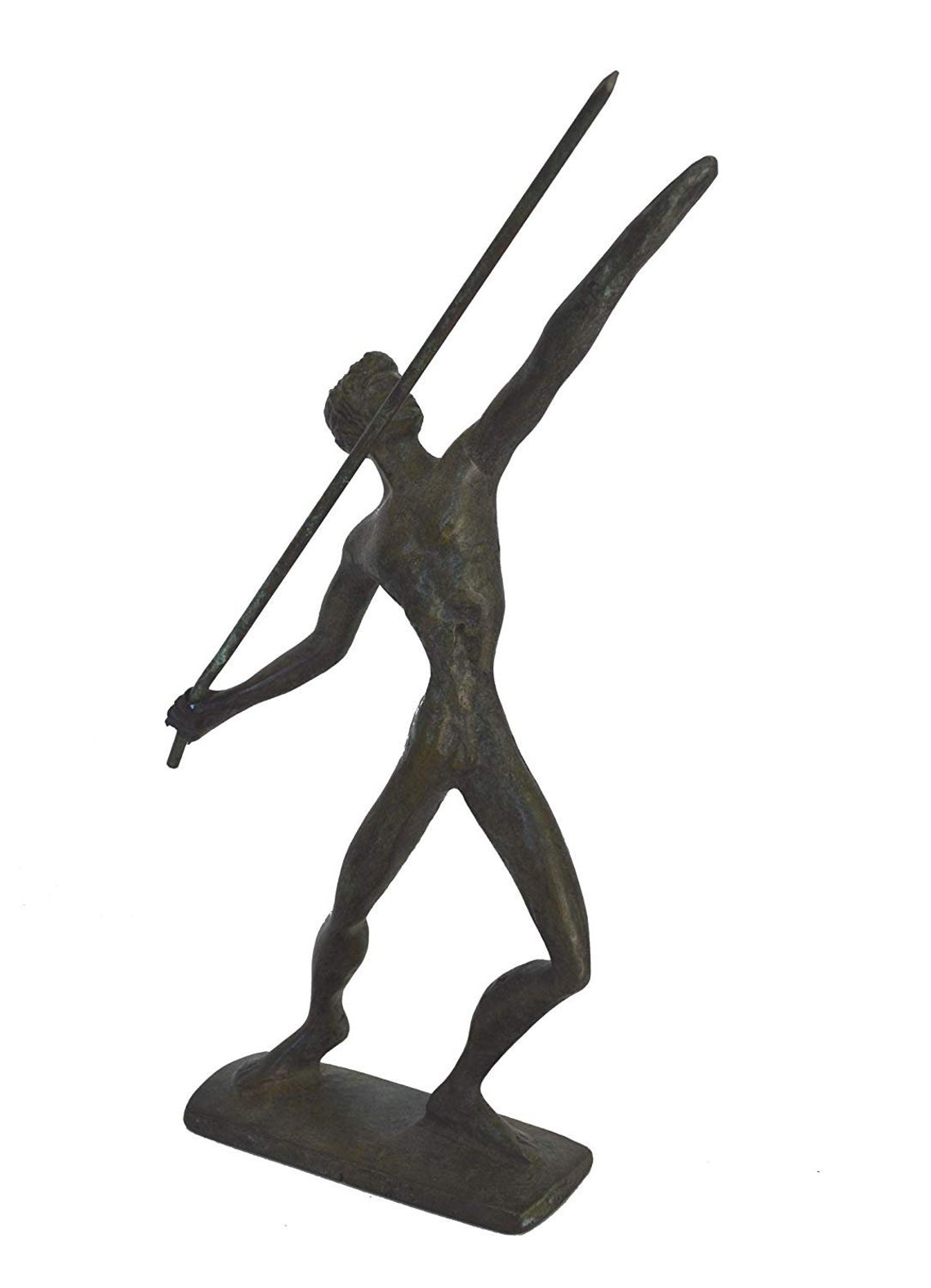Javelin Thrower Athlete Bronze Figure Ancient Greece Olympic Etsy