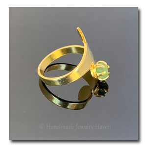 Green Seaglass Ring, Green Seaglass Jewelry, Sea Glass Ring, Green Sea Glass Ring, Seaglass Ring, Gold Seaglass Ring, Boho Ring, Sea Glass image 2