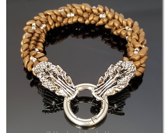 Kumihimo Bracelet, Khaleesi Jewelry, Viking Jewelry, Dragon Jewelry, Viking Bracelet, GoT Jewelry, Dragons