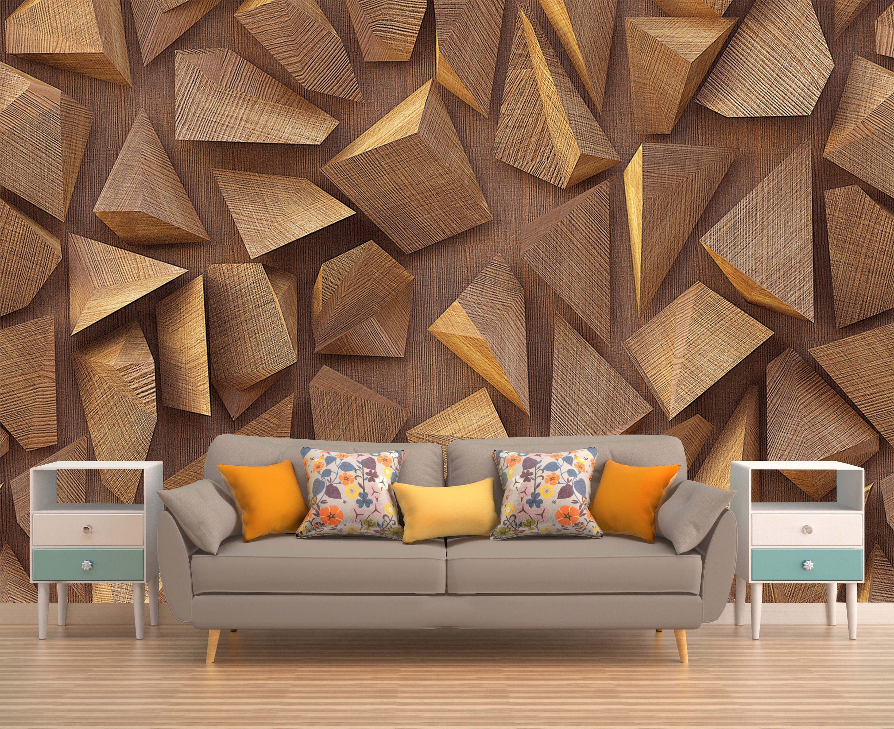 家具 Vintage 3D Wood ART 3D WOOD ART, 3D Wooden Wall Art, Peel and Stick, 3D Wooden Puzzle