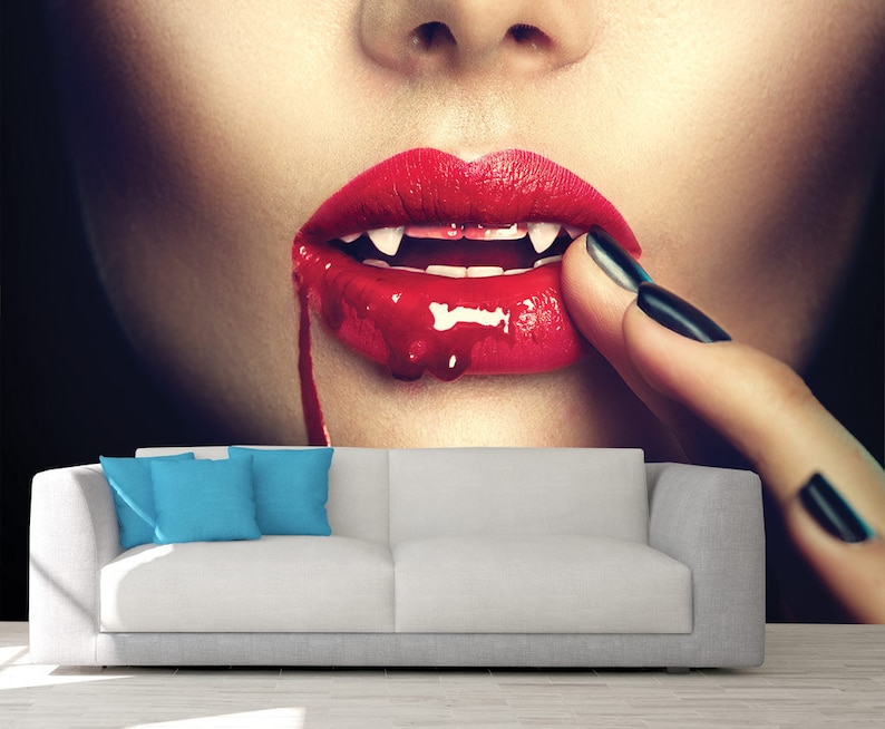 Vampire Wall Decor HALLOWEEN WALL MURAL Blood Wall Tapestry Etsy