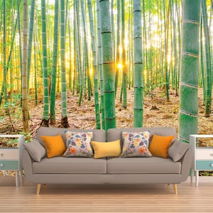3D Bamboo Wallpaper, Fence Wall Mural, Light Brown Wall Decor, Old Wall  Wall Art, Peel and Stick, Removable Wallpaper, Wall Sticker 