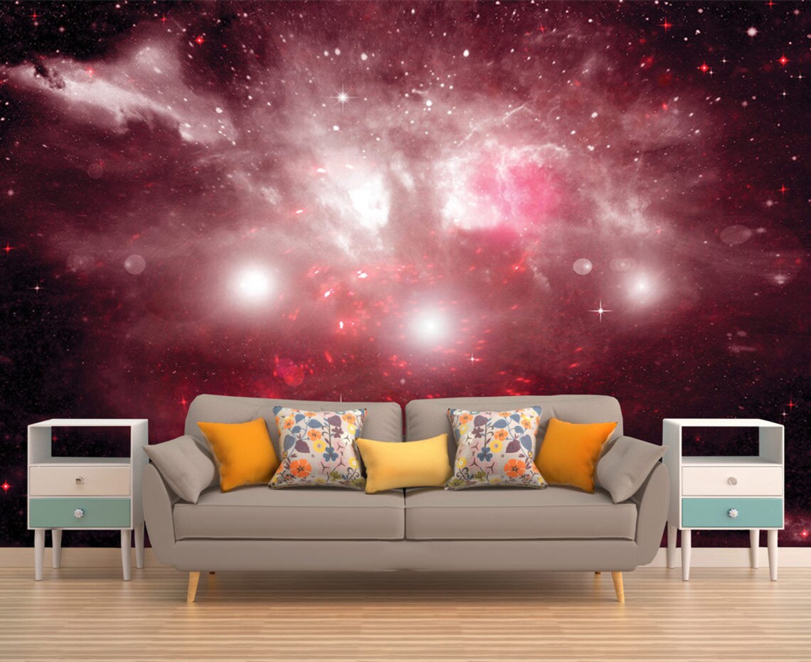 Space Wall Mural Outer Space Wall Tapestry STARS GALAXY Etsy