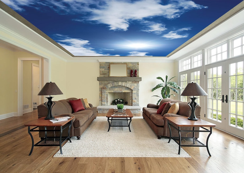 Cloudy Sky L Stick Ceiling Mural Decor Photo Image 0