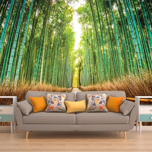 Autocollant mural bambou 78x57,3cm BAMBOU