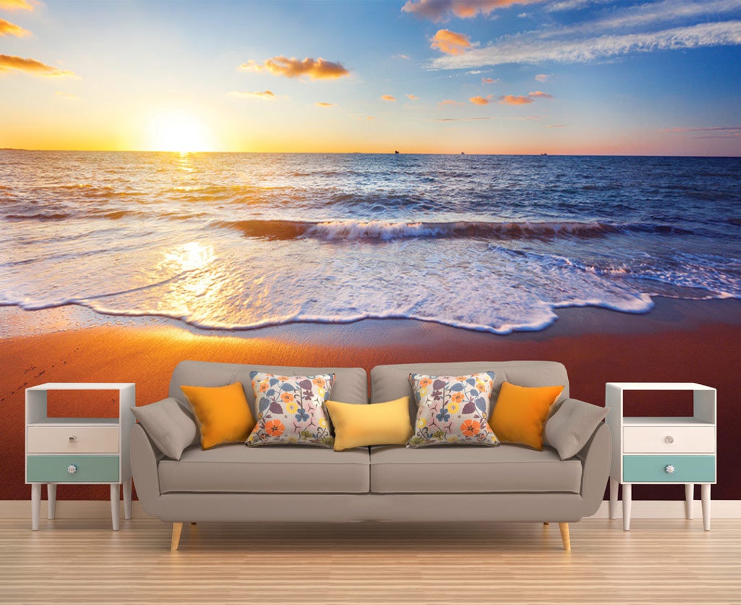 Perfect Sunset Peel & Stick Wall Mural Photo Wallpaper Eco - Etsy