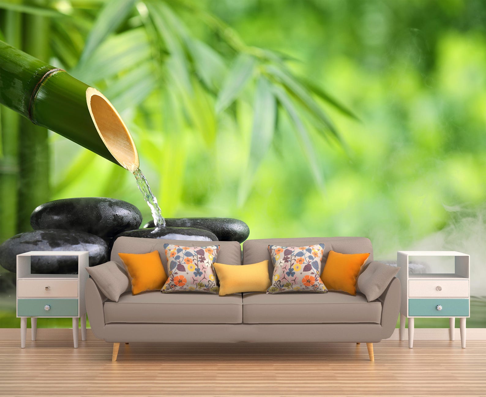 Zen Wall Mural Romantic Wall Decal Zen Wall Decal Bamboo Etsy