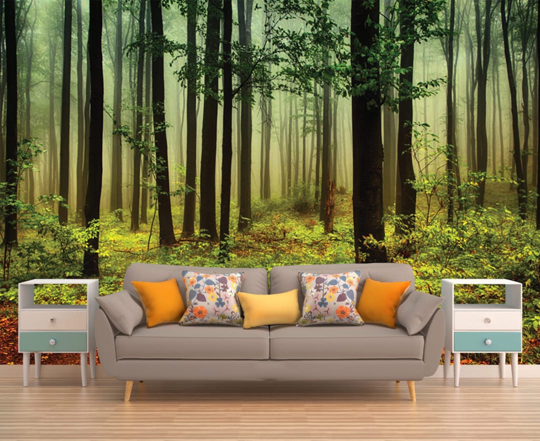 Forest Wall Mural, Forest Wallpaper, Forest, Tree Wall Mural, Tree  Wallpaper, Nature Wall Mural, Nature Wallpaper, Forest Wall Covering 