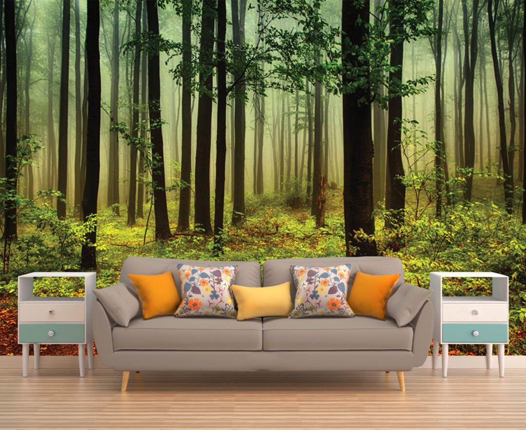 Forest Wall Mural, Forest Wallpaper, Forest, Tree Wall Mural, Tree  Wallpaper, Nature Wall Mural, Nature Wallpaper, Forest Wall Covering 