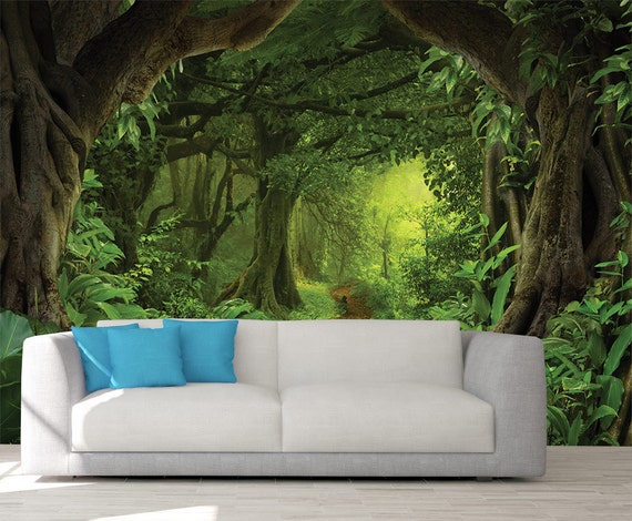 Bosque de vinilo adhesivo, vinilo, bosque de pared Wallpaper