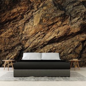 Stones Wall Art, PEEL AND STICK, Stone Wall Decor, Rustic Decor, Vinyl Sticker, Vintage Decor, Cave Wallpaper, Cave Wall Decal, Cave Wall