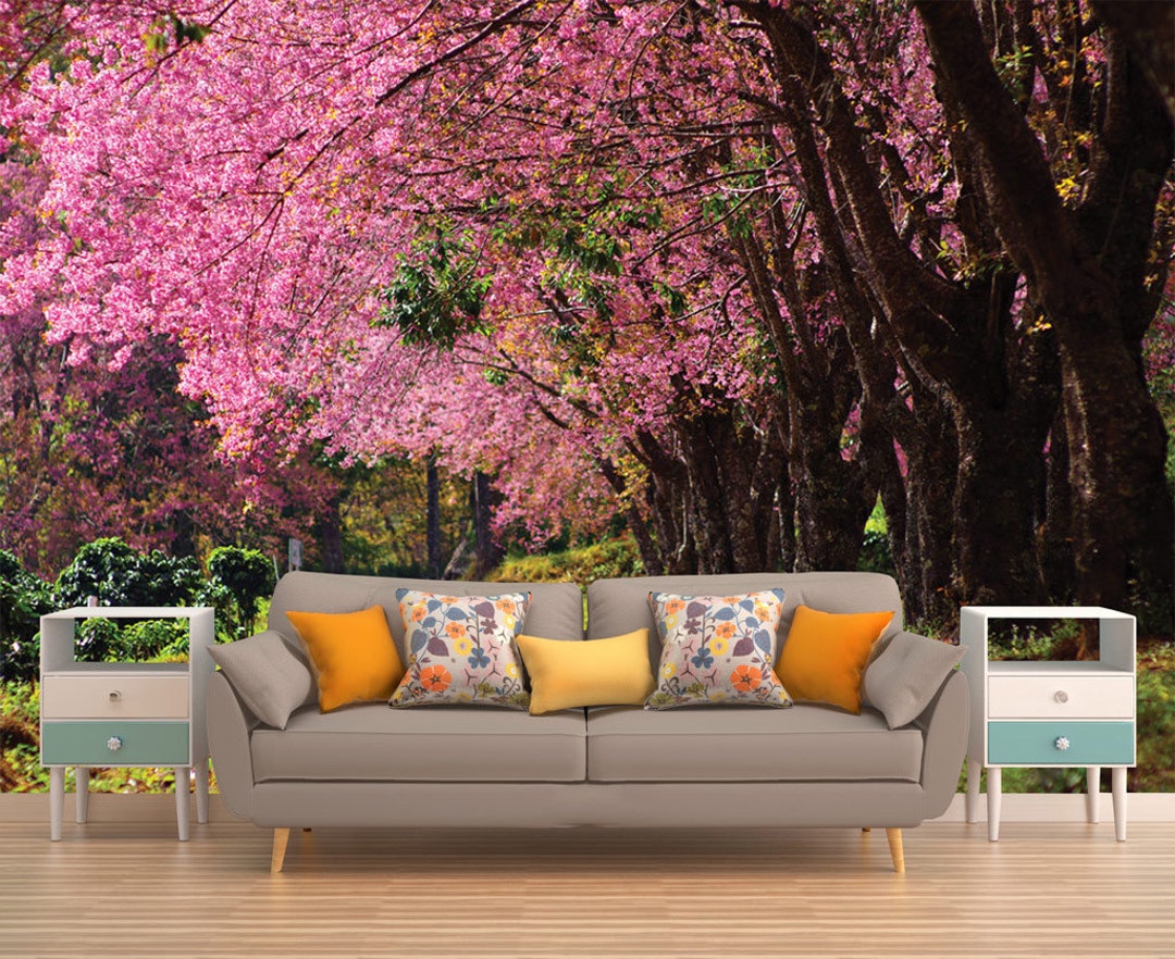 Tree Wall Mural Tree Wallpaper Nature Wall Mural Nature Etsy