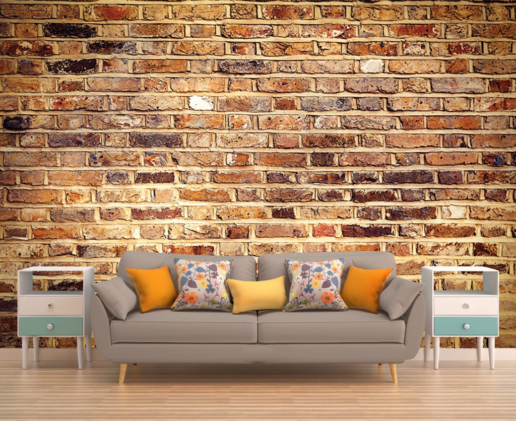 Red Brick Wall DOOR MURAL Sticker, Self Adhesive Door Wrap, Peel & Stick  Removable Door Covering Wallpaper 