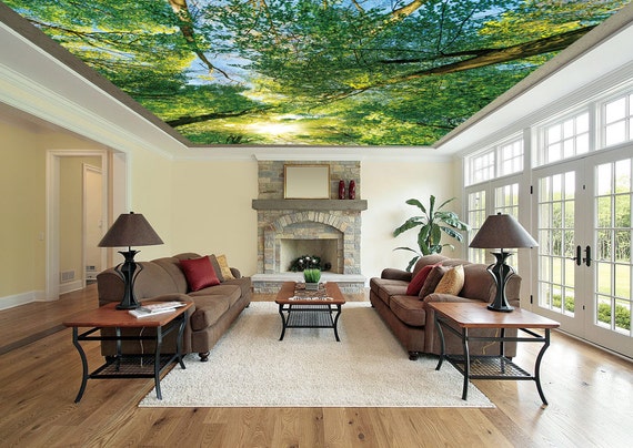 Sunny Peel Stick Ceiling Mural Ceiling Decor Photo Wallpaper
