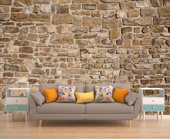 Buy Stone Wall Mural Stone Wallpaper Stone Mural Stone Wall Online in India  - Etsy