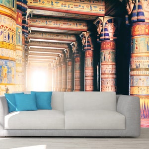 EGYPTIAN ART, Egyptian Wall Decor, Peel And Stick, Egyptian Wall Art, Egyptian Wallpaper, Egyptian Wall Paper, Hieroglyphics Poster