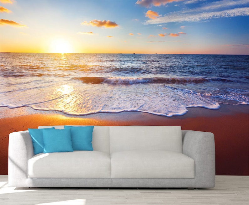 Perfect Sunset Peel & Stick Wall Mural Photo Wallpaper Eco - Etsy UK