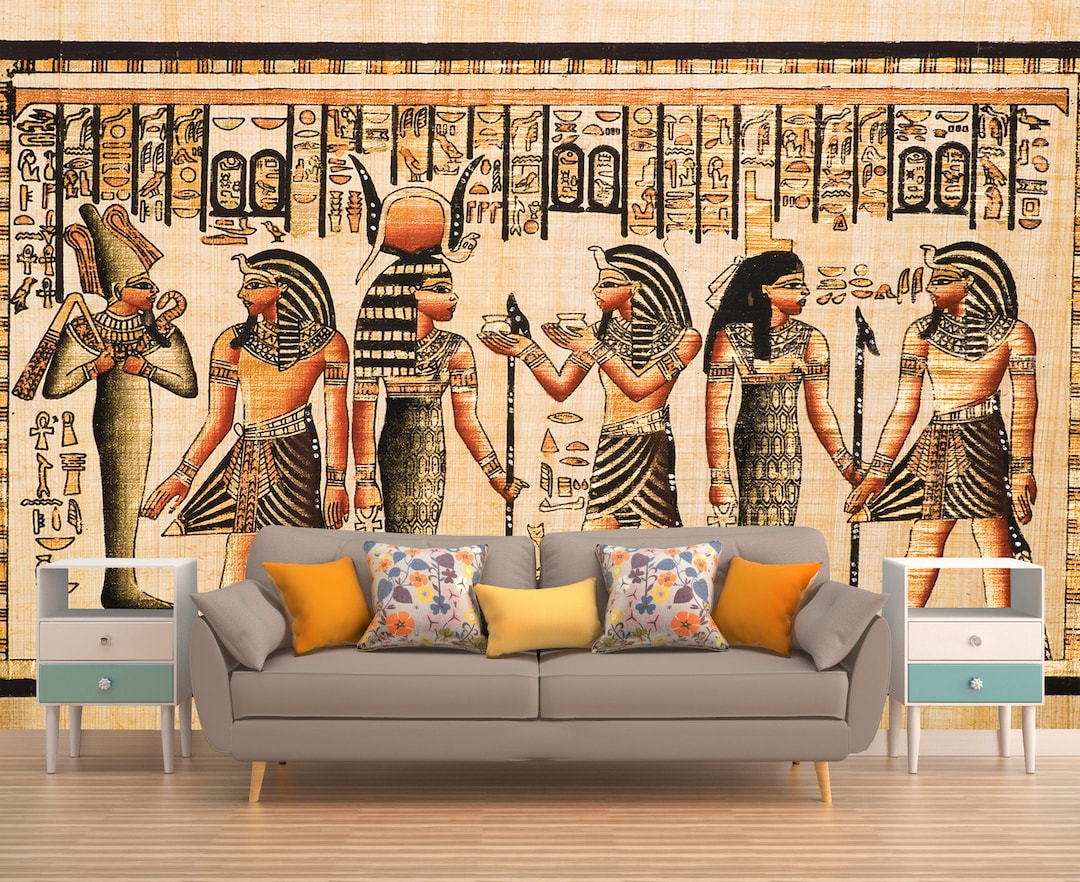 PHARAO Peel and Stick Wall Art EGYPT Wallpaper Custom Wall Etsy