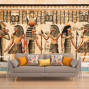 PHARAO Peel And Stick Wall Art, EGYPT Wallpaper, Custom Wall Mural, Large Wallpaper, Selfadhesive Vinyl, REUSABLE Wall Covering, Removable image 1