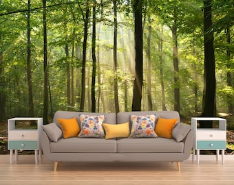 Tree Wall Covering, Forest Wall Covering, Tree Wallpaper, Tree Wall Mural, Forest Wall Mural, Forest Wallpaper,   Nature Wall Mural, Forest