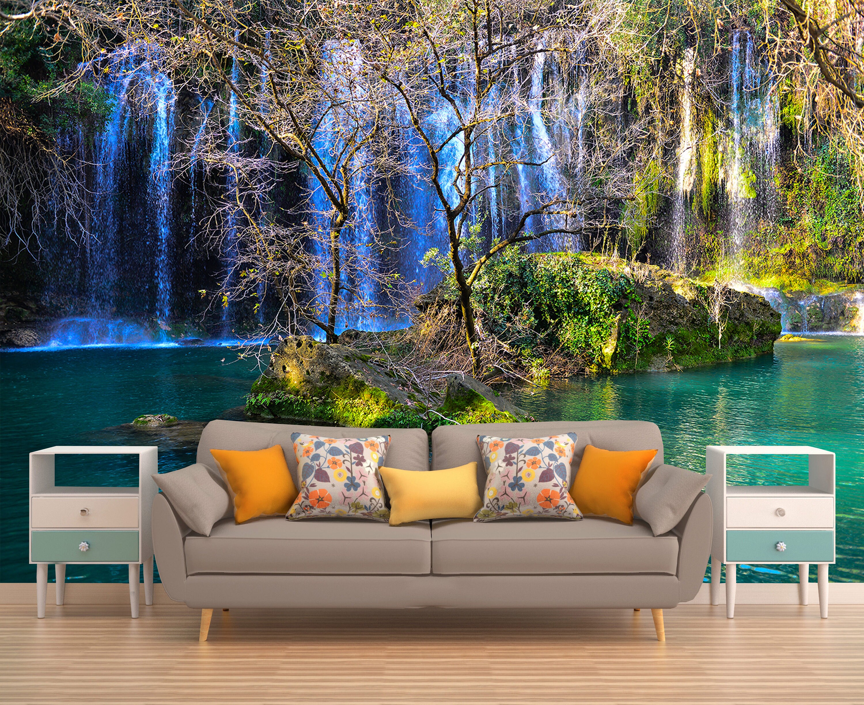 Waterfall cheap mural wallpaper