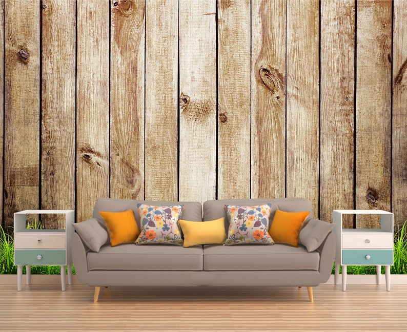 Wooden Wall Covering L And Stick Art Vinyl Wallpaper Vintage Decal Rustic