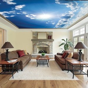 Ceiling Décor, PEEL AND STICK, Ceiling Wall Paper, Ceiling Wall Murals, Ceiling Wallpaper Peel And Stick, Ceiling Clouds, Clouds Art