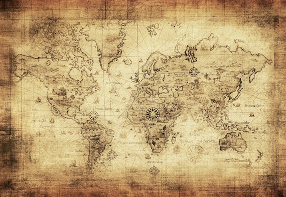 Ancient World Map Wallpaper