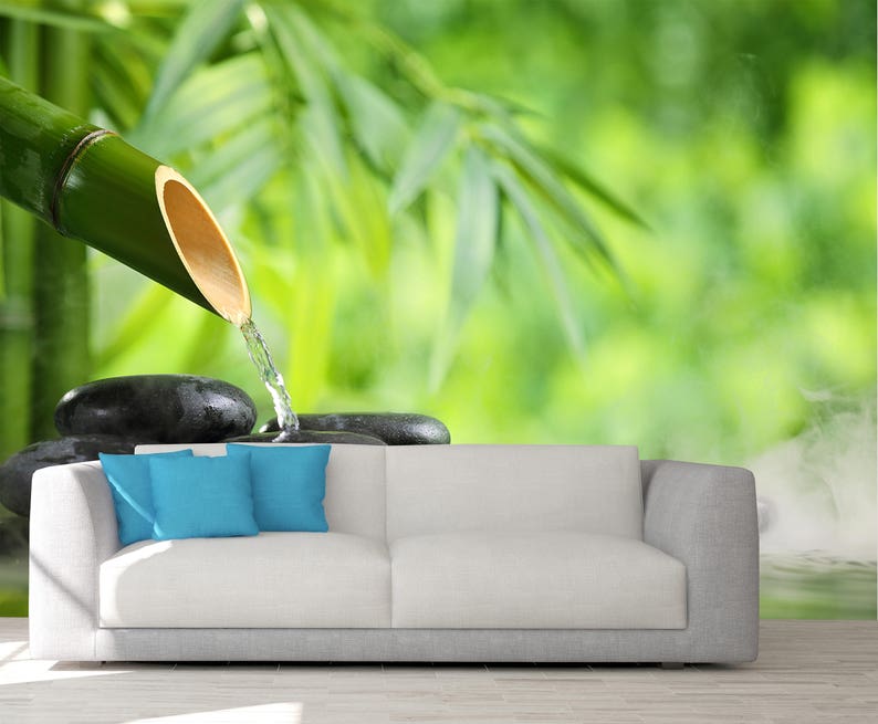 Zen Wall Mural Romantic Wall Decal Zen Wall Decal Bamboo Etsy