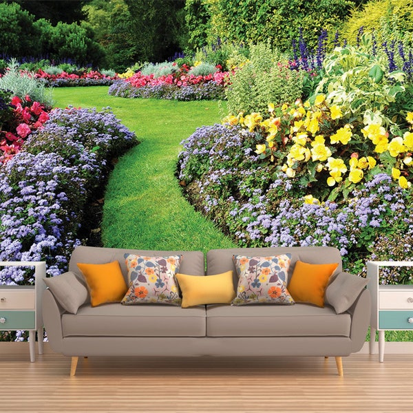 Garden Wall Mural Etsy UK