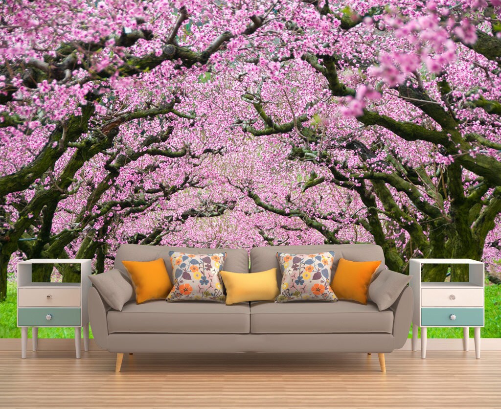 Tree Wall Mural Tree Wallpaper Nature Wall Mural Nature Etsy