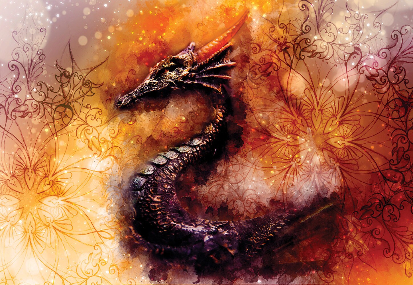 Dragon on the Rock – affordable wall mural – Photowall