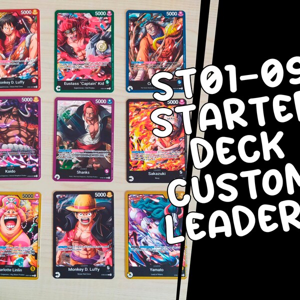 One Piece Custom Leader Cards Etsy