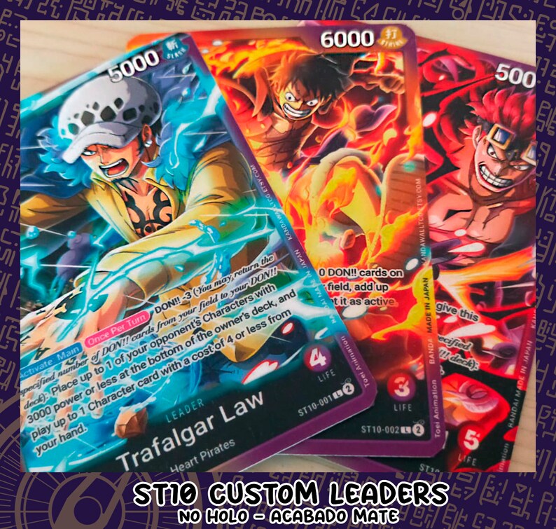 ST10 Custom Leader Cards / One Piece Card Game / TCG / DIY No Holo Etsy