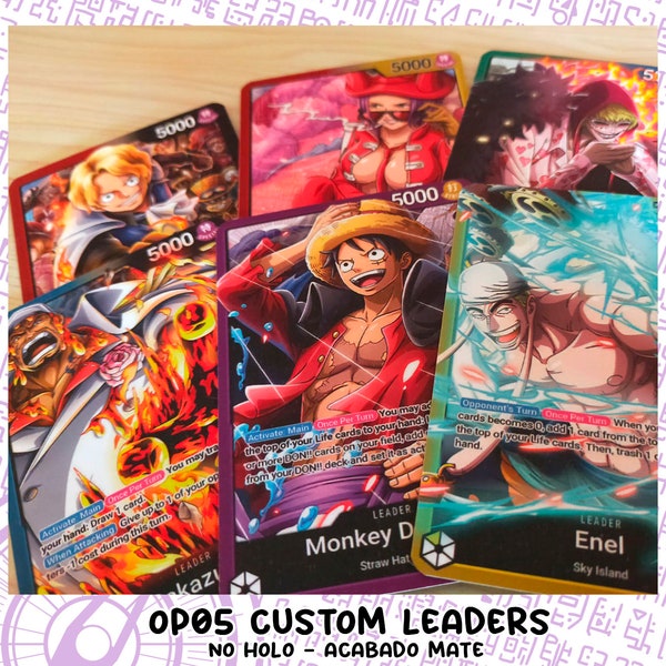 One Piece Custom Leader Cards Etsy