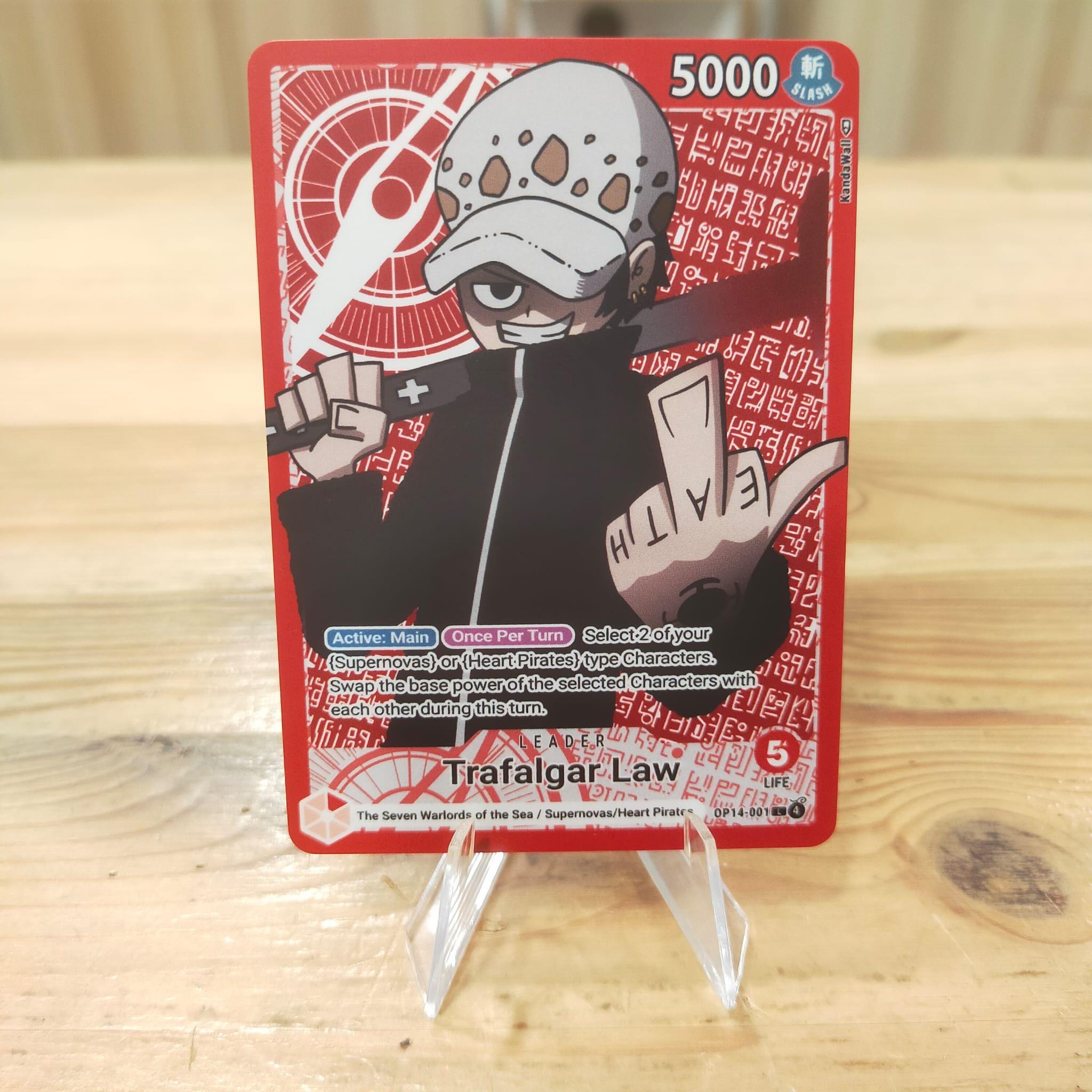 Trafalgar Law OP14 - Carta Leader personalizzata (INGRESSO) | Gioco di carte One Piece