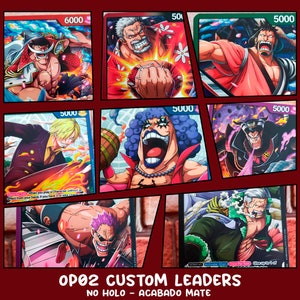OP02 Cartes de leader personnalisées / Jeu de cartes One Piece / TCG / DIY no holo, mat