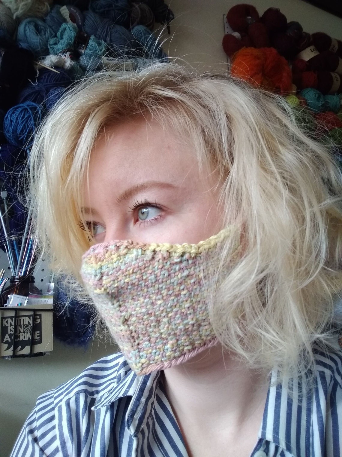 COVID19 Knitted Face Mask PATTERN Etsy