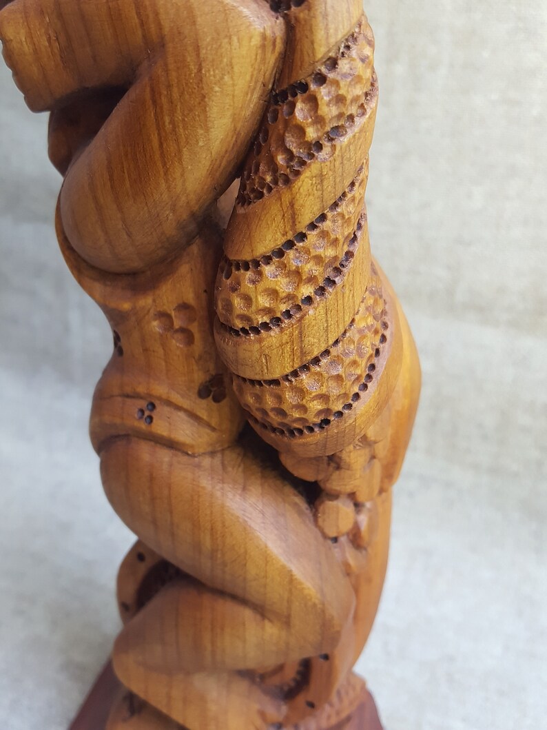 Wooden Fortuna sculpture Goddess of Luck Home decor Hand Etsy