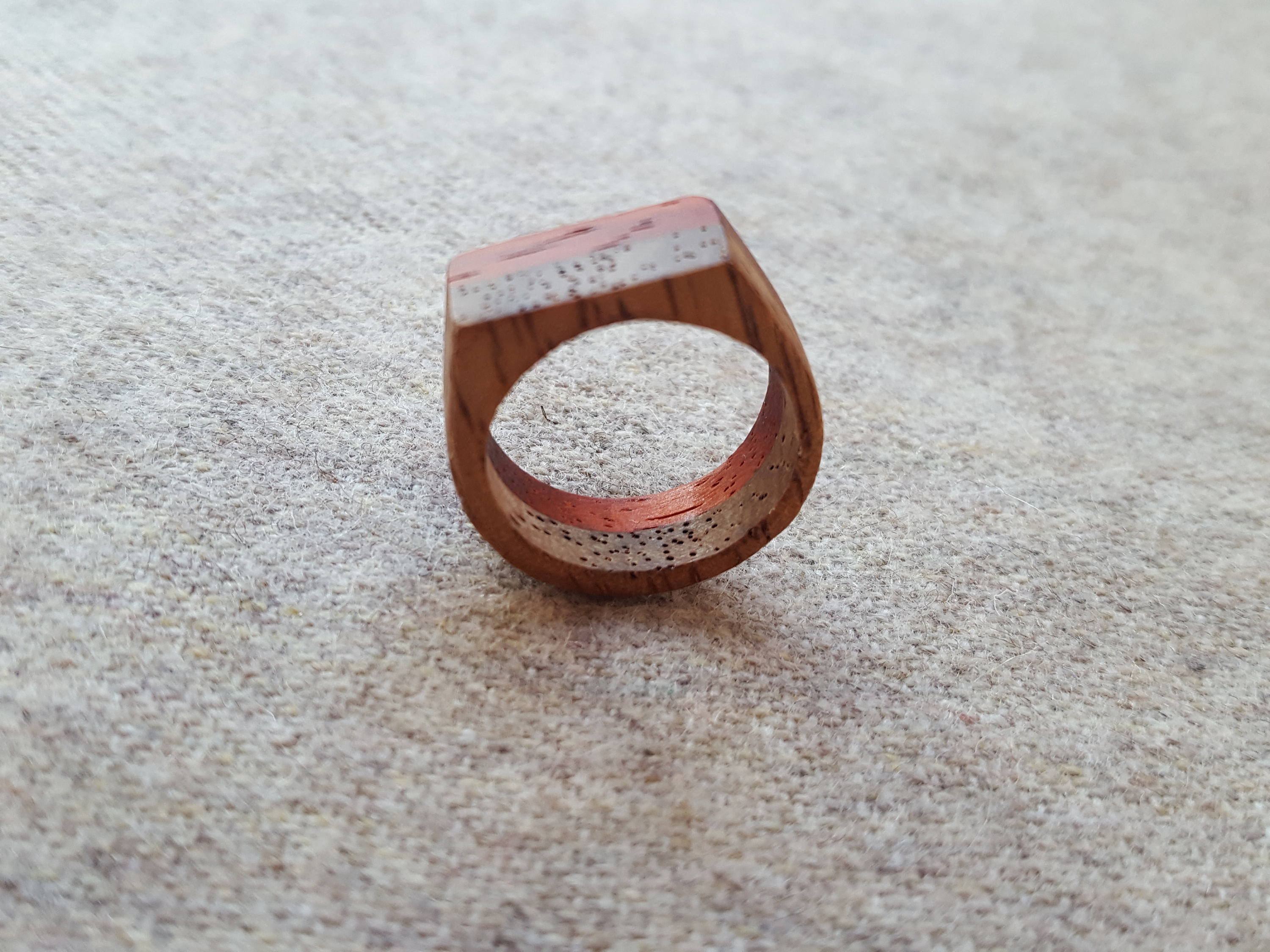 Natural Wood Ring Bicolored Wooden Ring Handmade Jewelry 14 Etsy UK