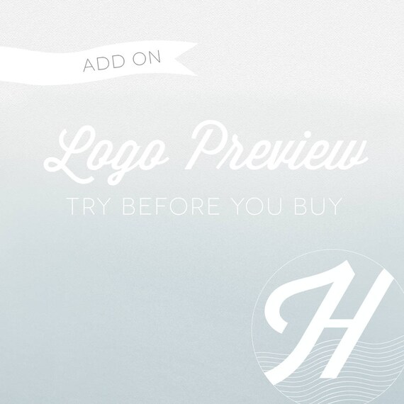 Premade Logo Preview Try Before You Buy Blogger Writer Etsy
